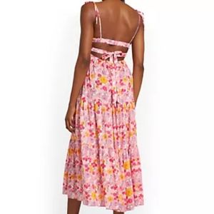 Ny&Co Floral Sleeveless back-bow midi dress, Small